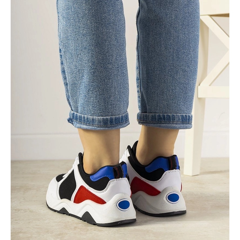 BM Black and white sneakers with colored Training inserts 1