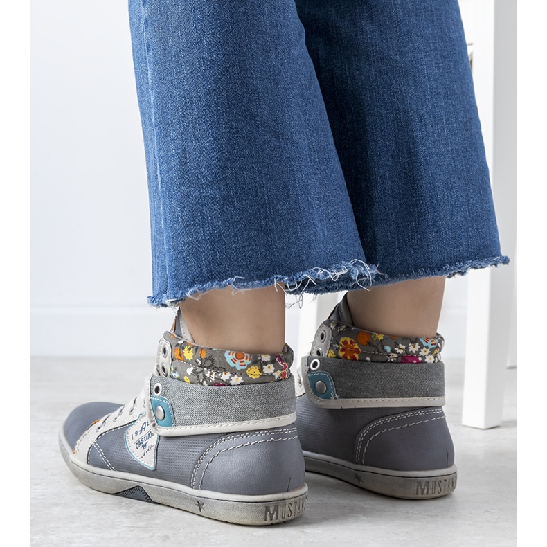 Gray women's ankle sneakers from Niente grey 1