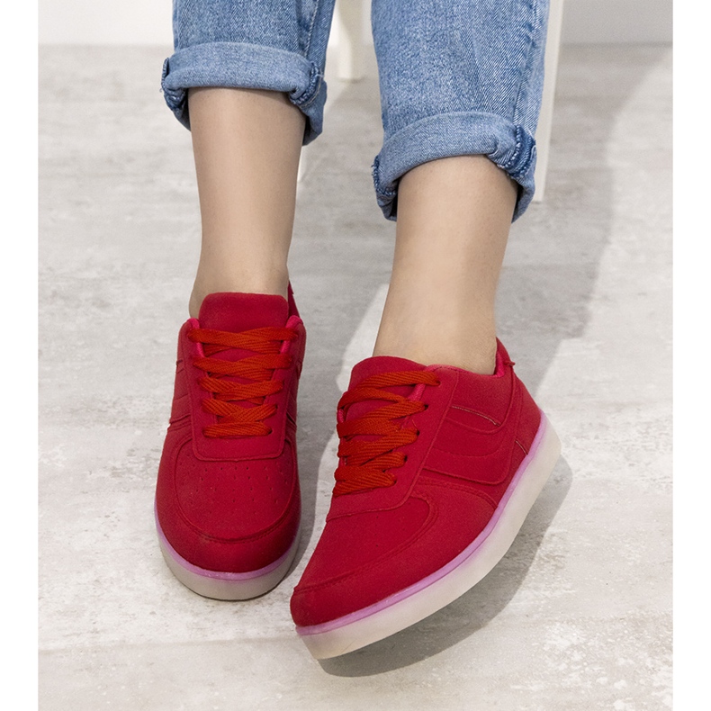 Thailand red sneakers with luminous sole 2