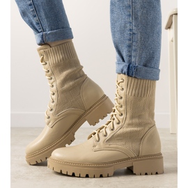 Naturis beige women's hiking boots 1