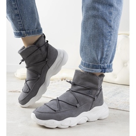 Gray stylish snow boots from Big Star for women Marrero grey 1