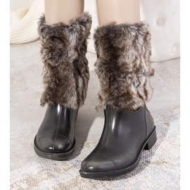 Gray galoshes with fur from Corrales grey 1