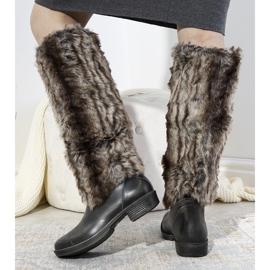 Gray rain boots with Melgar fur grey 1