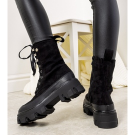 Black stiletto wedge boots of Etylioo 1