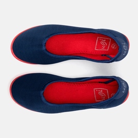 Navy and red Geneseo children's ballerinas blue 1