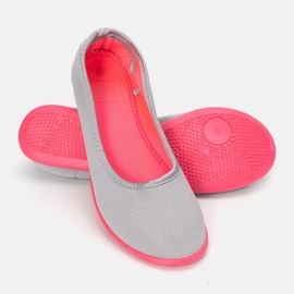 Gray and pink Geneseo children's ballerinas grey 1