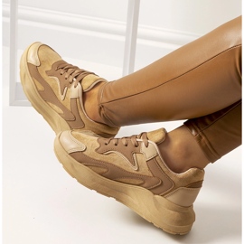 Brown women's Toffee sneakers beige 1