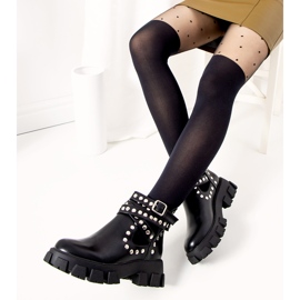 Black boots with Kinney studs 1