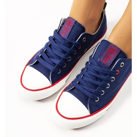 Classic navy blue sneakers Big Star JJ274121 1
