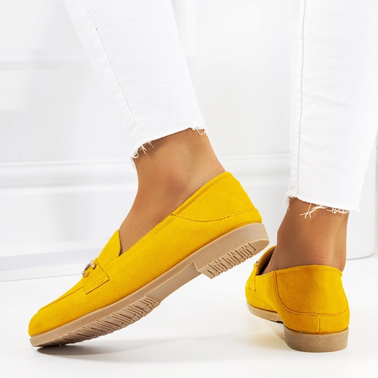Yellow Aniria flat heel loafers 1