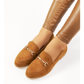 Aniria brown loafers with flat heels 1