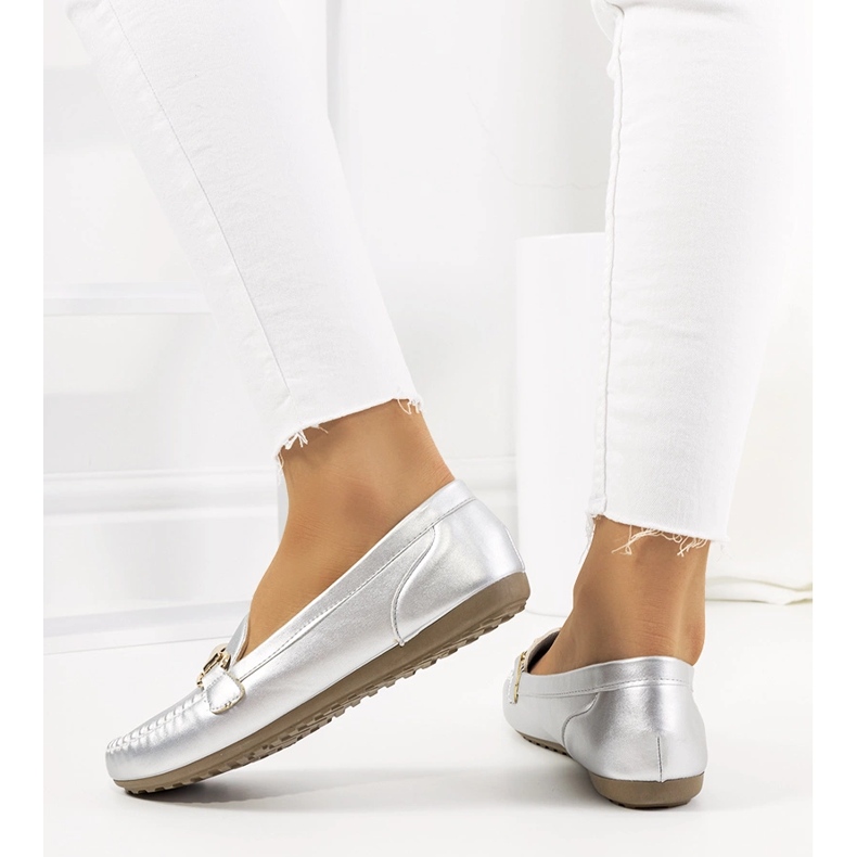 Ilana women's silver loafers 1 Ilana women's silver loafers 1