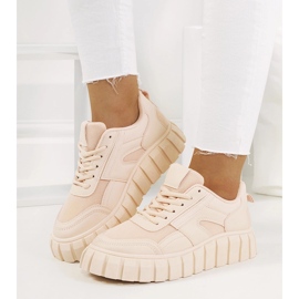 Pink sneakers on a high Morico sole 2