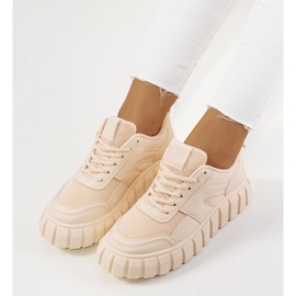 Pink sneakers on a high Morico sole 1