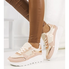 Pink women's Basemat sneakers beige 1