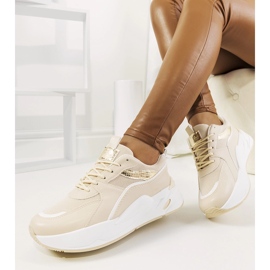 Nazaria beige sports shoes golden 1