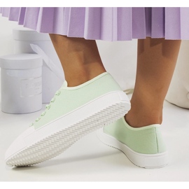 Green women's sneakers from Rivas 1