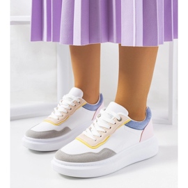 White Selma Blue women's sneakers 1