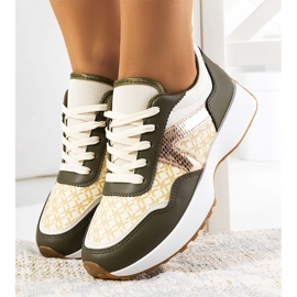 Women's green Isham sneakers beige 1