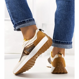 Women's brown Isham sneakers beige 1