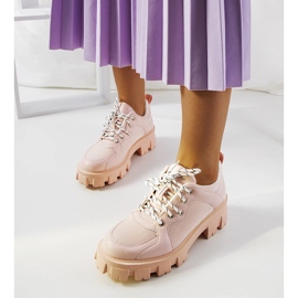 Pink women's Bernic sneakers 1