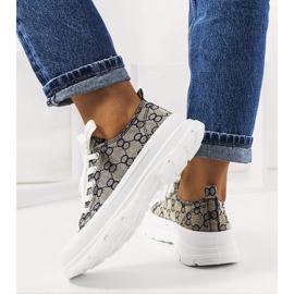 Blue and beige Waters sneakers 1