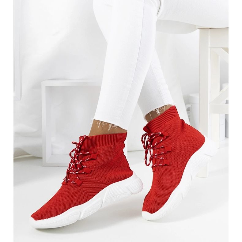Maryann red trainers 1