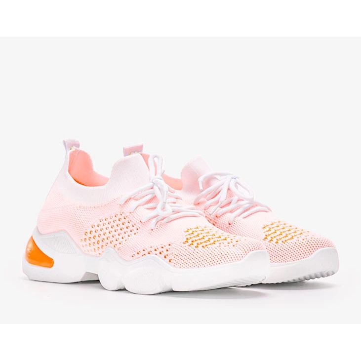 Daniela sports sneakers in white and orange 1