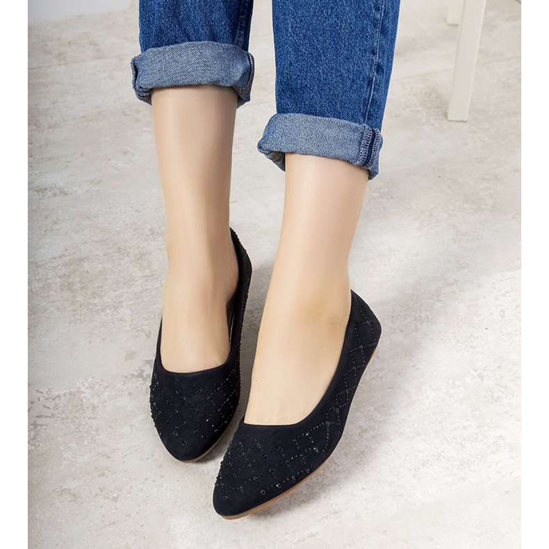 Kaila women's black ballerinas 1