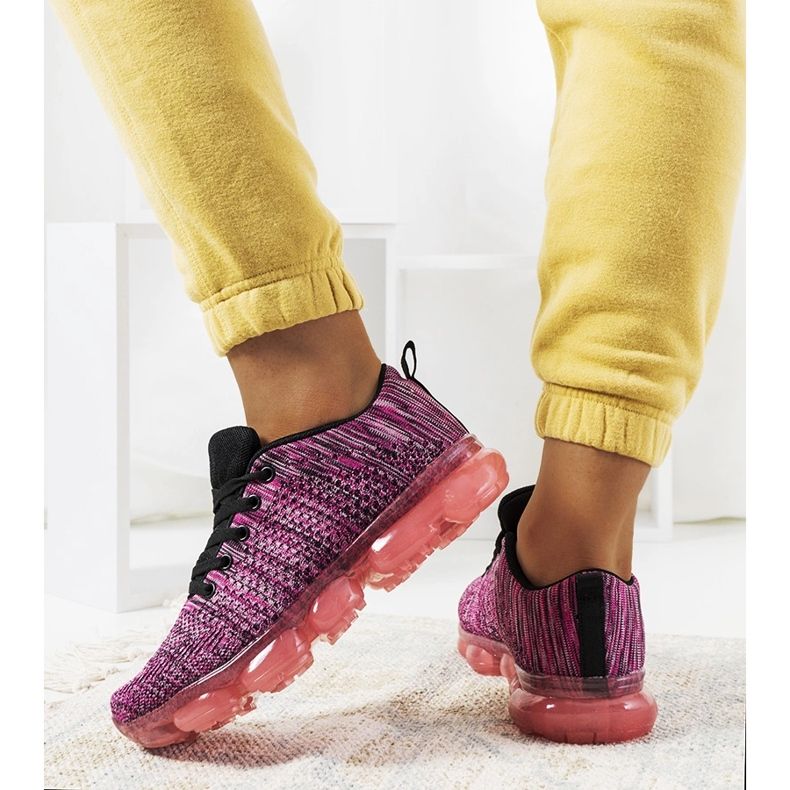 Pink Melange Anya sports sneakers black 1