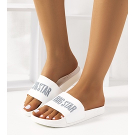 White women's slippers Big Star FF274A199 101 1