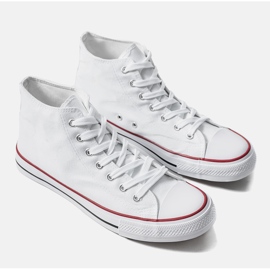 Rood white ankle sneakers 1