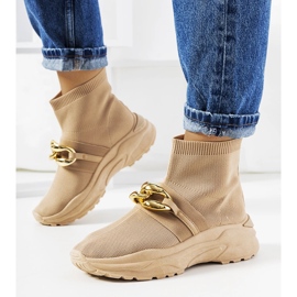 Brown high-top sneakers 1 Brown high-top sneakers 1