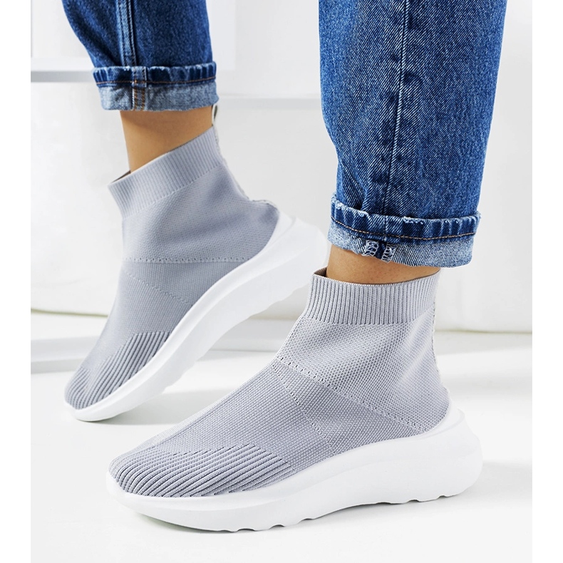 Gray high-top sneakers from Jennifer grey 1