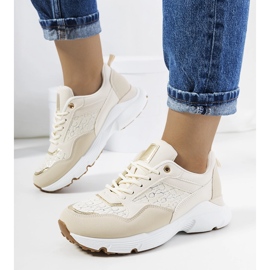 Women's beige Viale sneakers 1