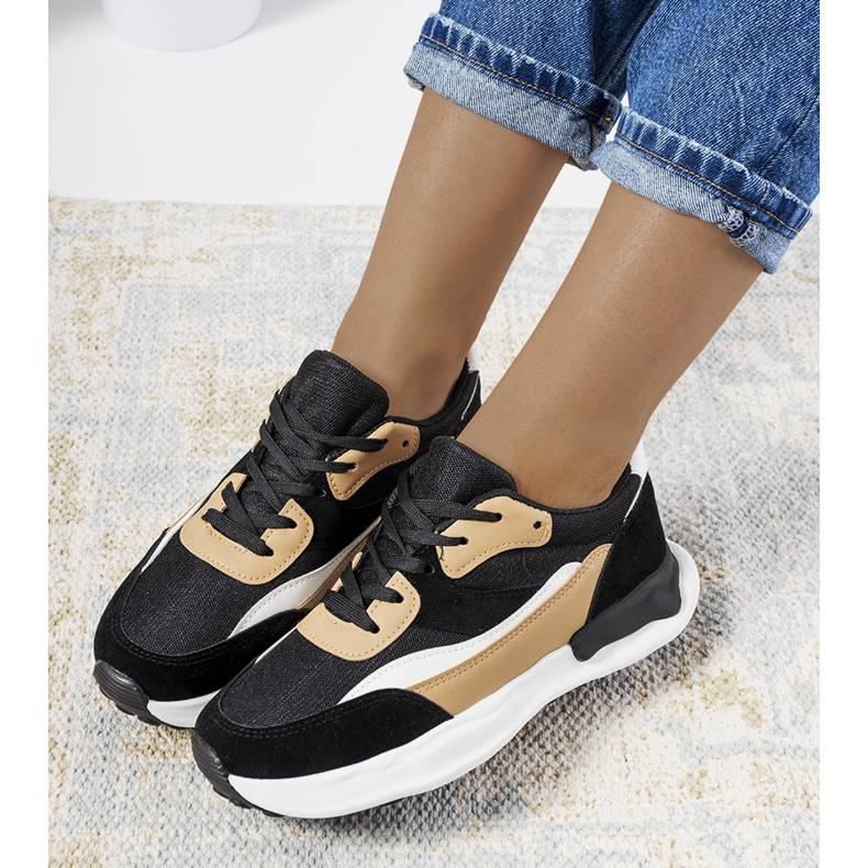 Black Pagnotto women's sneakers beige 1