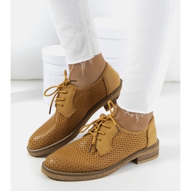 Ortensia brown openwork oxford shoes 1