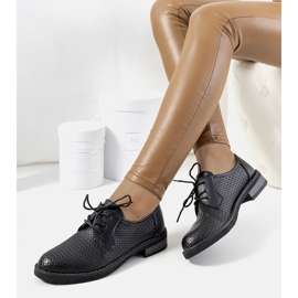 Black Ortensia openwork oxford shoes 1 Black Ortensia openwork oxford shoes 1