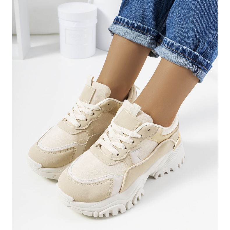 Livorno women's beige sneakers 1