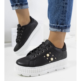 Black sneakers on the Ileana platform 1