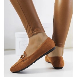 Brown women's loafers from Leila 1