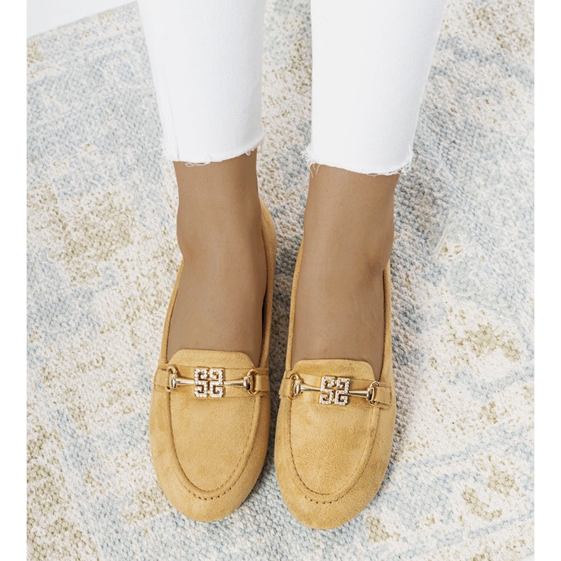 Beige moccasins with Cardoso buckle 1