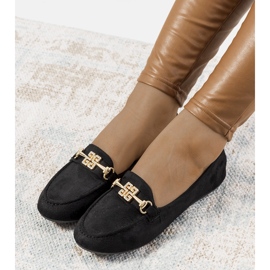 Black moccasins with Cardoso buckle 1