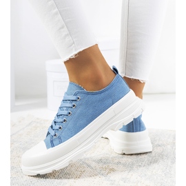 Blue sneakers with chunky Prenzel soles 1