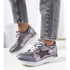 Gray metallic sneakers from Torres grey 1