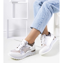 White metallic sneakers from Torres 1
