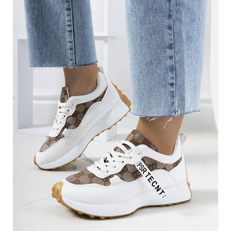 Women's white Bommel sneakers 1