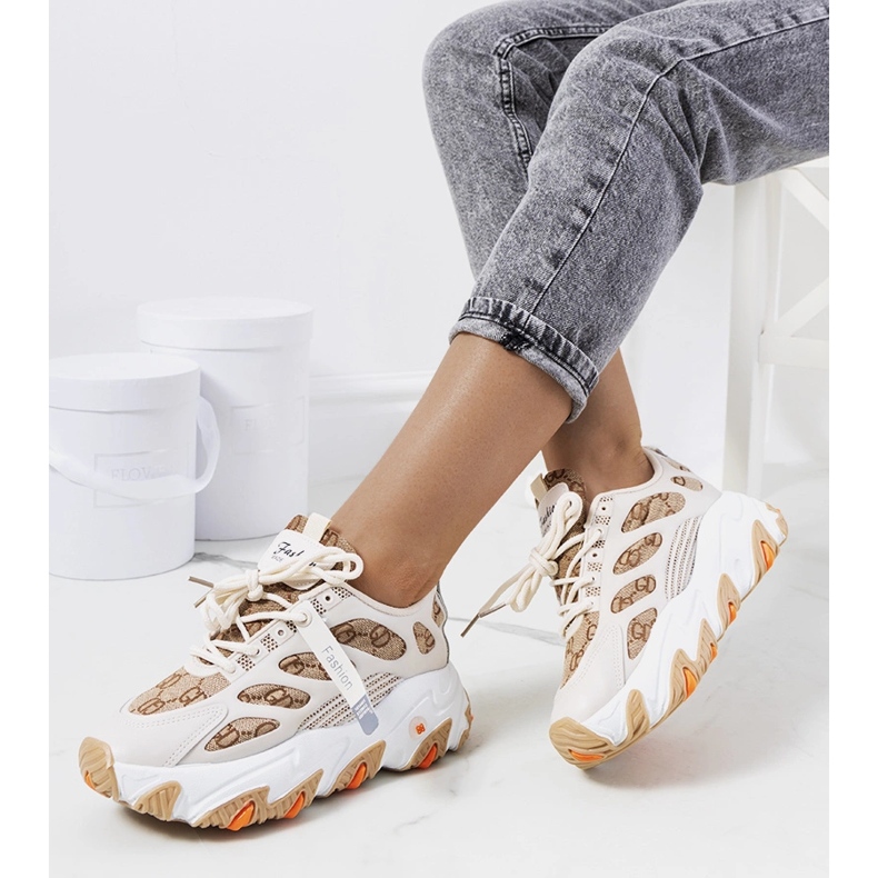 Ladies' beige sneakers from Melsen 1