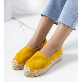 Yellow Capelle openwork espadrilles 1