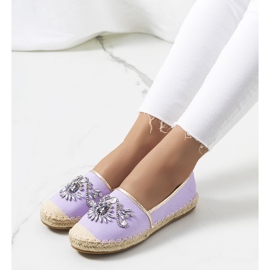 PA1 Violet espadrilles with cubic zirconias. Block 1